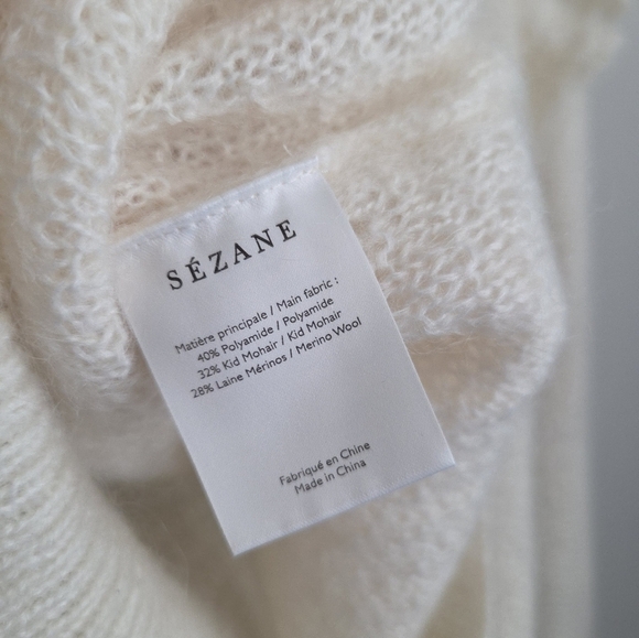 Sezane Elsa Jumper in Ecru size S NWT - Picture 8 of 11